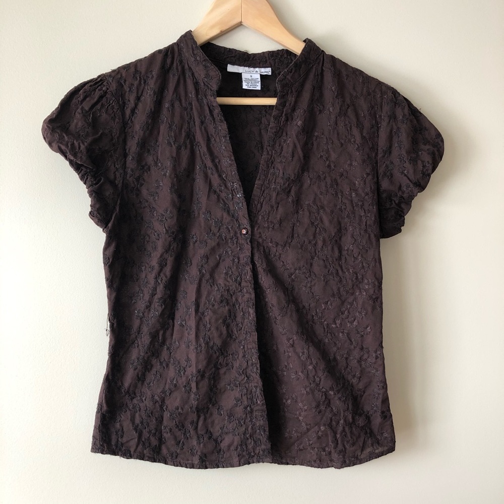 🌟Vintage y2k embroidered blouse